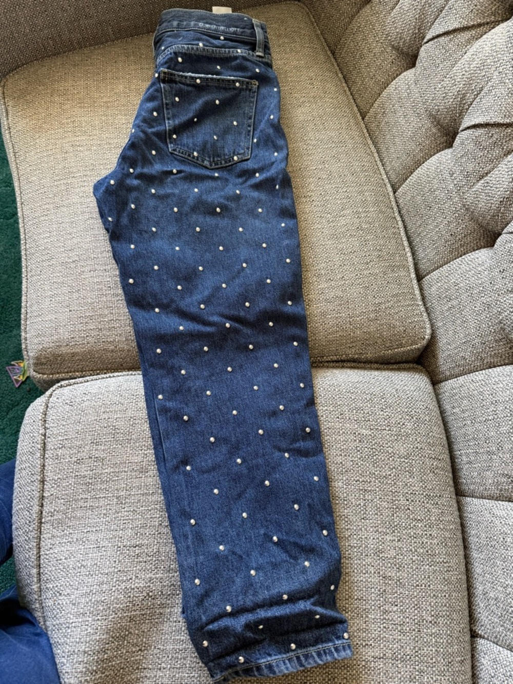 Current/Elliott Blue Denim Jeans with studs - Picture 4 of 4